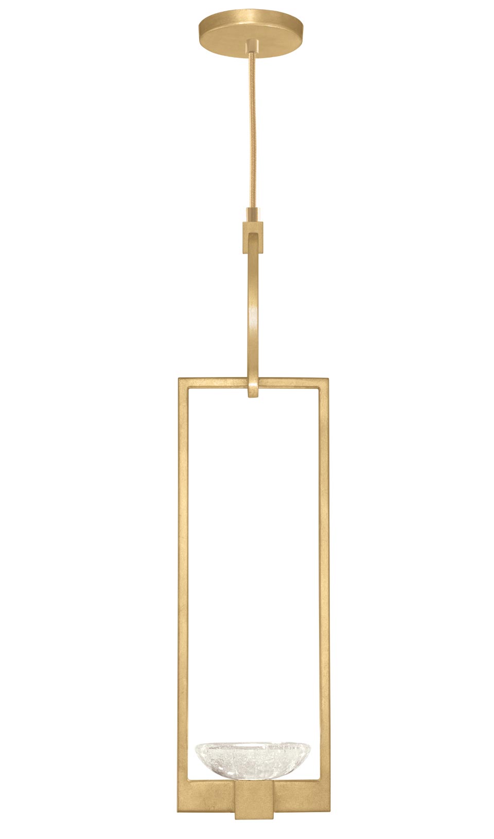 Suspension dorée Art Déco Delphi. Fine Art Lamps. 