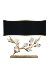 Forest table lamp with branch foot in gold finish, right model. Fine Art Lamps. 