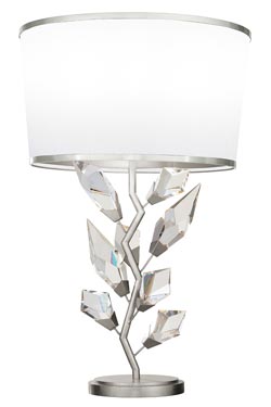 Silver branch table lamp with  cut crystals Forêt. Fine Art Lamps. 