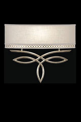 Allegretto wall lamp in natural linen decorated with silver leaf. Fine Art Lamps. Allegretto wall lamp in natural linen decorated with silver leaf. Fine Art Lamps.
