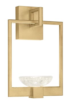 Delphi square Art Deco wall light. Fine Art Lamps. 