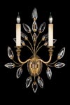 Old gold bouquet crystal wall lamp - Crystal Laurel Collection. Fine Art Lamps. 