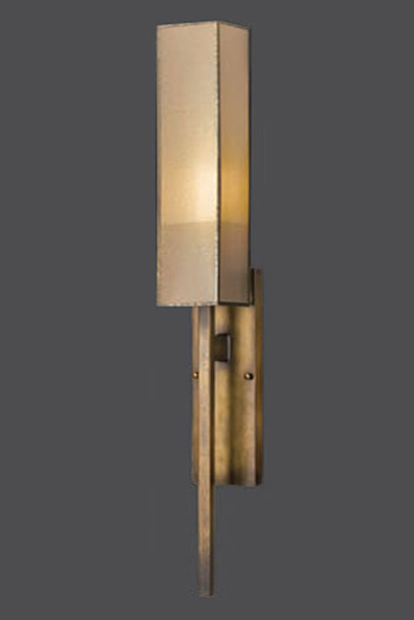 Perspectives natural bronze and silk wall lamp. Fine Art Lamps. 