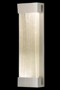 Solid crystal wall light decorated with silver leaf 61cm. Fine Art Lamps. 