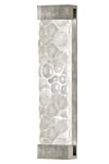 Solid crystal wall lamp in pebbles decorated with silver leaf 76cm. Fine Art Lamps. 