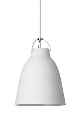 Caravaggio Matt suspension moyen model blanc mat. Fritz Hansen. 