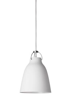 Caravaggio Matt suspension petit modèle blanc mat. Fritz Hansen. 