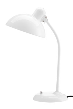 Retro desk lamp in bright white steel Kaiser Idell. Fritz Hansen. 