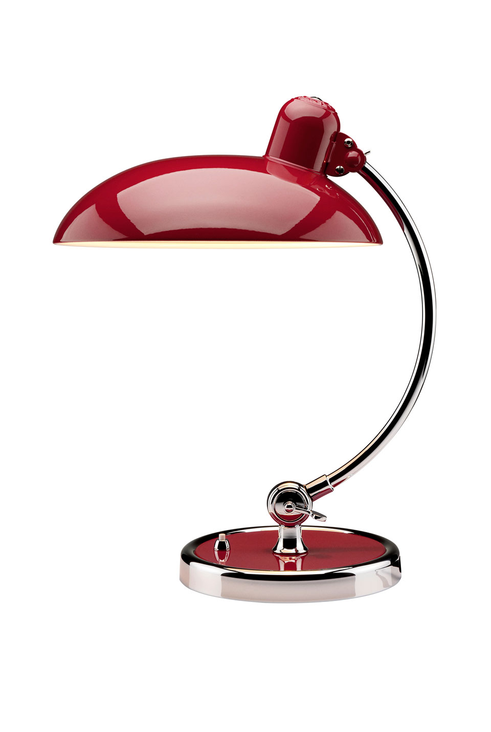 Kaiser Idell lampe de table Bauhaus articulée rouge rubis. Fritz Hansen. 