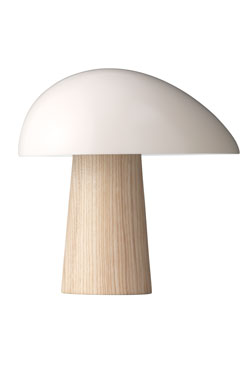 Night Owl petite lampe de table blanche et bois. Fritz Hansen. 