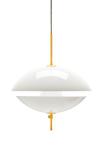 Clam adjustable pendant lamp in blown glass 55cm. Fritz Hansen. 