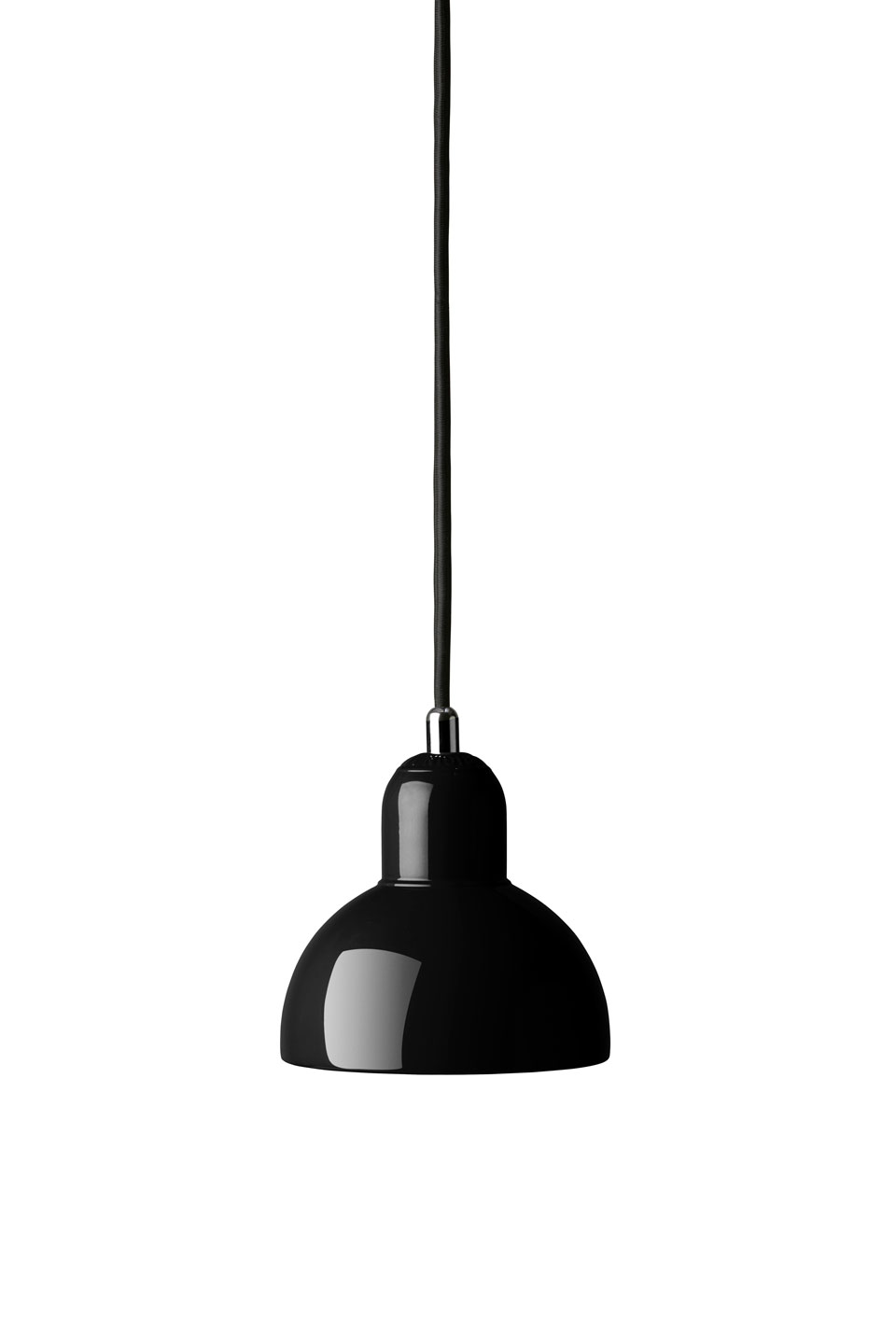 Kaiser Idell small black bell shaped pendant lamp Fritz Hansen