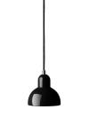 Kaiser Idell small black bell-shaped pendant lamp. Fritz Hansen. 