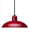 Kaiser large retro glossy red pendant lamp. Fritz Hansen. 