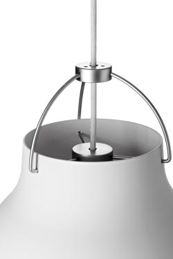 Caravaggio Matt Suspension Medium Model Matte White. Fritz Hansen. 