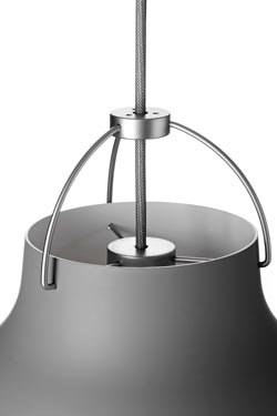 Caravaggio pendant Medium Model Matte dark Gray . Fritz Hansen. 