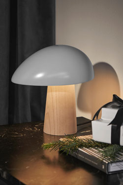 Night Owl petite lampe de table blanche et bois. Fritz Hansen. 