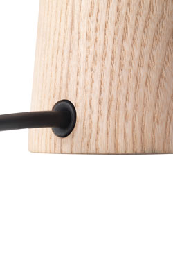 Night Owl small Nordic table lamp night blue and light wood. Fritz Hansen. 