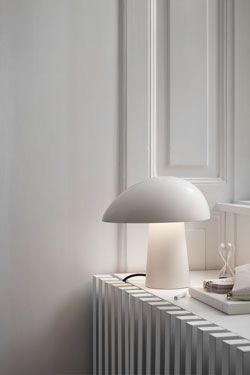 Night Owl small contemporary white cream table lamp. Fritz Hansen. 