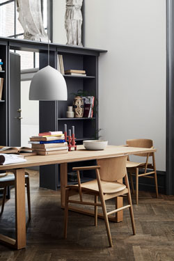 Suspence grande suspension blanche mate 38cm. Fritz Hansen. 