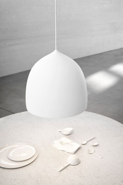 Pendant lamp large matt white 38cm. Fritz Hansen. 