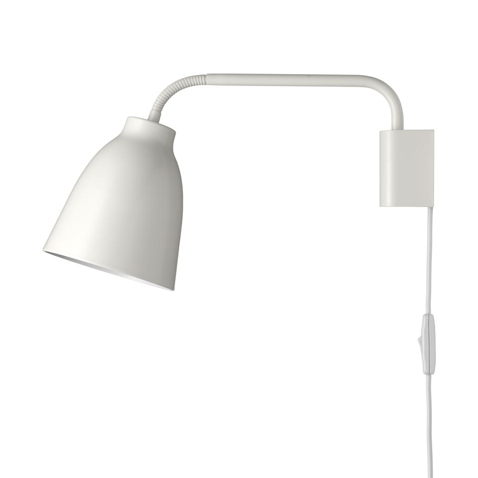 Caravaggio White wall lamp - White Cord. Fritz Hansen. 