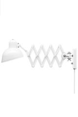 Kaiser wall lamp with extendable arm in white. Fritz Hansen. 