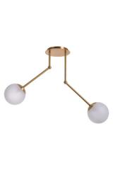Art Deco ceiling light with 2 glass balls Deviel. Gau Lighting. Art Deco ceiling light with 2 glass balls Deviel. Gau Lighting.