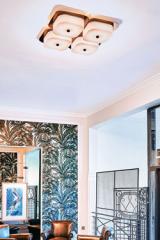 Gibbon Art Deco ceiling light with 4 diffusers. Gau Lighting. Gibbon Art Deco ceiling light with 4 diffusers. Gau Lighting.