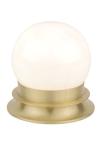 Jefferson small retro ceiling light in satin brass. Gau Lighting. 