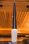 Bacon black and gold contemporary metal pendant light. Gau Lighting. 