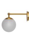 Art Deco white opal glass ball wall light Deviel. Gau Lighting. 
