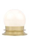 Jefferson small retro ceiling light in satin brass. Gau Lighting. 