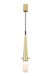 Bacon contemporary black and gold cone pendant light. Gau Lighting. 