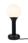 Petite lampe de table champignon en métal noir Bolev. Gau Lighting. 