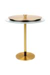 Retro table lamp in satin brass Johnson. Gau Lighting. 