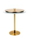 Retro table lamp in satin brass Johnson. Gau Lighting. 