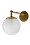 Art Deco white opal glass ball wall light Deviel. Gau Lighting. 