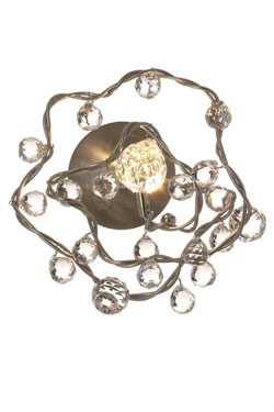 Applique 1 lumière transparente en verre transparent Tiara Diamond. Harco Loor. 