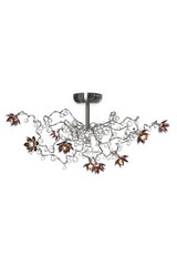 Jewel Diamond amethyst 9-light ceiling light in clear and amethyst glass. Harco Loor. 