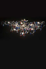 Tiara 15-light ceiling light in multicoloured cut glass . Harco Loor. Tiara 15-light ceiling light in multicoloured cut glass . Harco Loor.