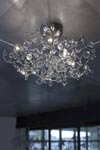 Tiara Diamond 9-light ceiling light with drops in Asfour crystal. Harco Loor. 