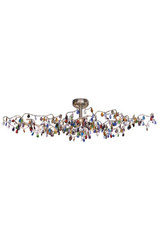 Tiara multicoloured 15-light oval ceiling light . Harco Loor. Tiara multicoloured 15-light oval ceiling light . Harco Loor.