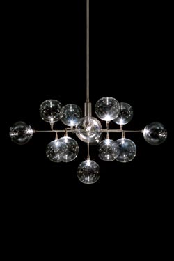 Cluster crown chandelier 13 lights. Harco Loor. 