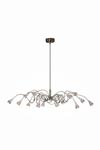 Flag oval 14-light chandelier with glass flowers. Harco Loor. 