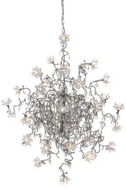 Jewel Double 30-light clear glass chandelier . Harco Loor. 