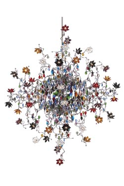 Jewel multicoloured 48-light chandelier . Harco Loor. 