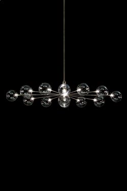 Oval cluster chandelier 13 lights. Harco Loor. 