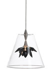 Flower suspension fleur noire en verre. Harco Loor. 