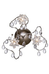 Jewel applique ou plafonnier triple transparente en verre taillé. Harco Loor. Jewel applique ou plafonnier triple transparente en verre taillé. Harco Loor.